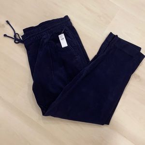 Gap navy corduroy stretch waist straight leg pant
